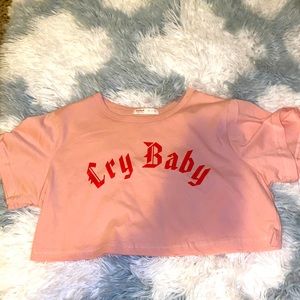 Pink crybaby crop top. Never been worn mint condition.